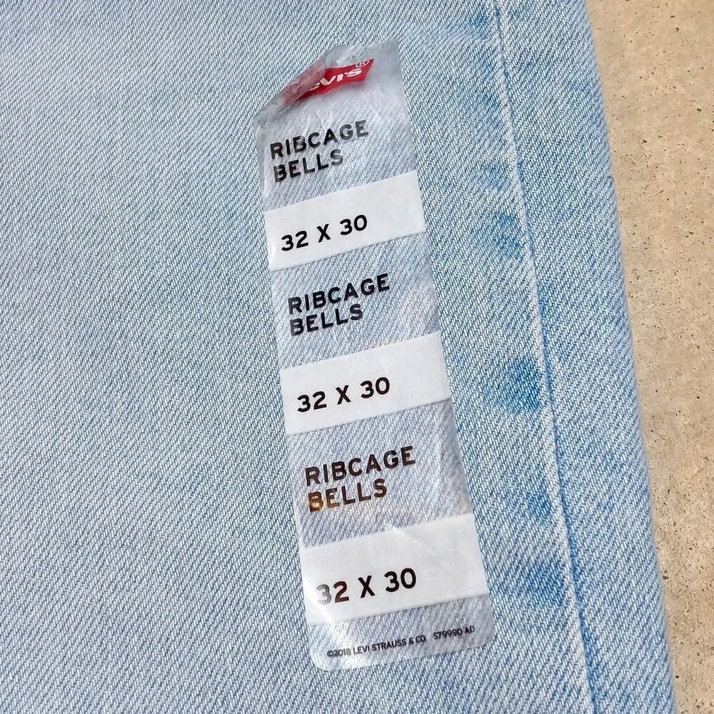 NWT Levi's Ribcage Bell Bottom Jeans Women's 32x30 High Rise Y2K Grunge 90s - Picture 4 of 11